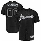 Atlanta Braves Majestic 2019 Players' Weekend Flex Base Roster Customized Black Jersey,baseball caps,new era cap wholesale,wholesale hats